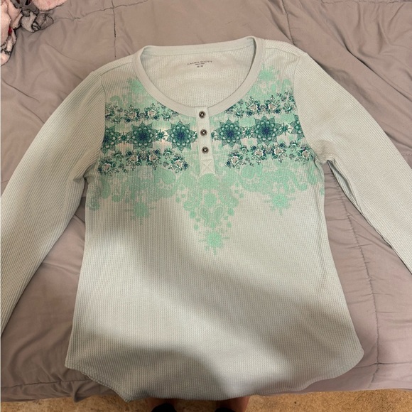 Laura Scott Women's Thermal Henley Top - Picture 1 of 7